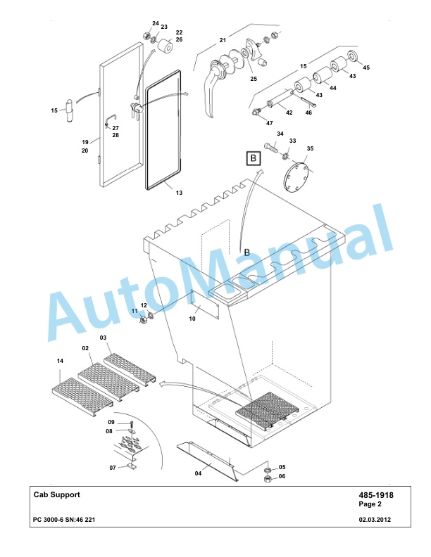 Komatsu PC3000-6 Hydraulic Mining Excavator Parts Manual G46221-3