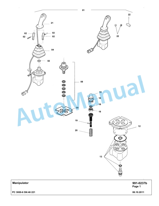 Komatsu PC3000-6 Hydraulic Mining Excavator Parts Manual G46221-5