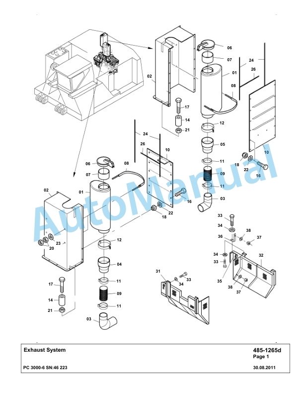 Komatsu PC3000-6 Hydraulic Mining Excavator Parts Manual G46223-2