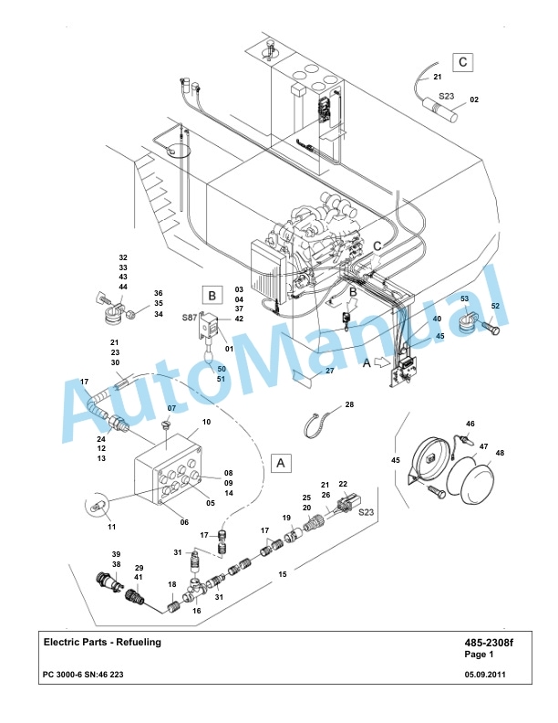 Komatsu PC3000-6 Hydraulic Mining Excavator Parts Manual G46223-4