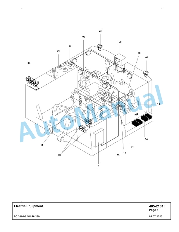Komatsu PC3000-6 Hydraulic Mining Excavator Parts Manual G46239-3
