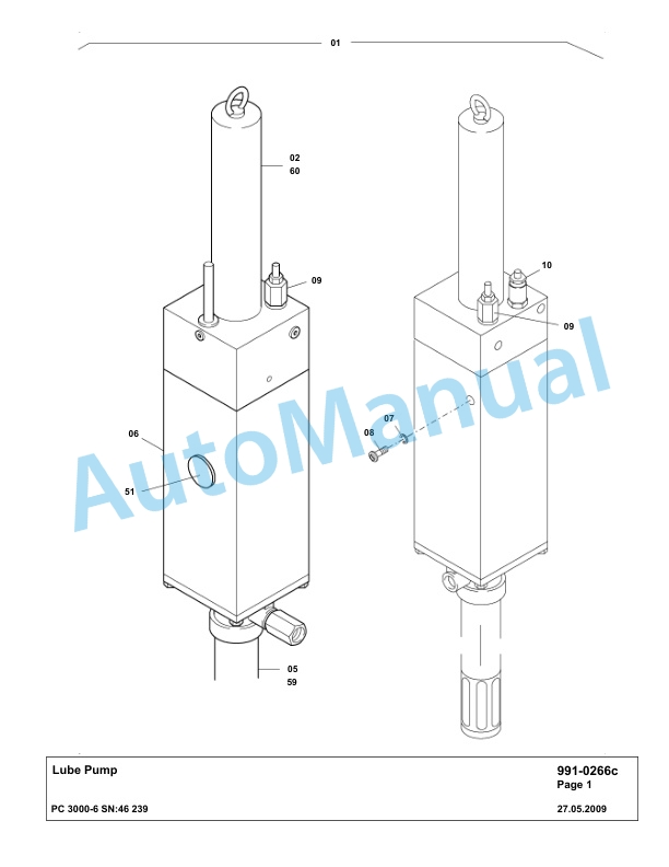 Komatsu PC3000-6 Hydraulic Mining Excavator Parts Manual G46239-5