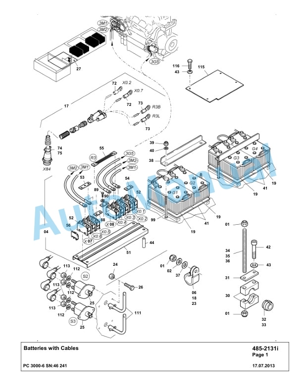 Komatsu PC3000-6 Hydraulic Mining Excavator Parts Manual G46241-3