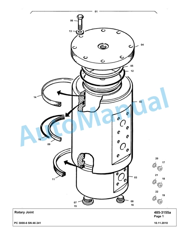 Komatsu PC3000-6 Hydraulic Mining Excavator Parts Manual G46241-4