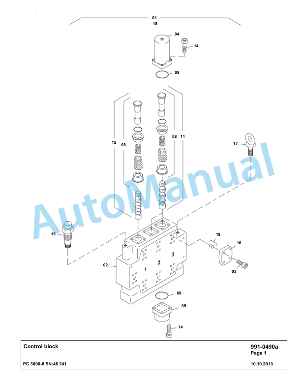 Komatsu PC3000-6 Hydraulic Mining Excavator Parts Manual G46241-5