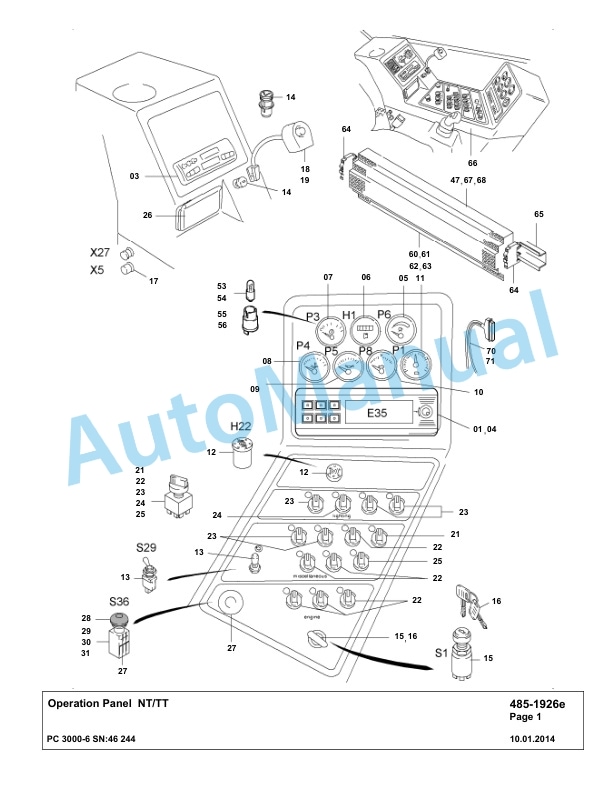 Komatsu PC3000-6 Hydraulic Mining Excavator Parts Manual G46244-3