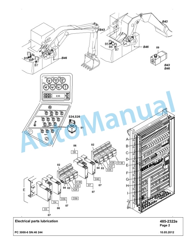 Komatsu PC3000-6 Hydraulic Mining Excavator Parts Manual G46244-4