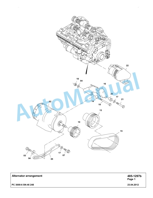 Komatsu PC3000-6 Hydraulic Mining Excavator Parts Manual G46248-2