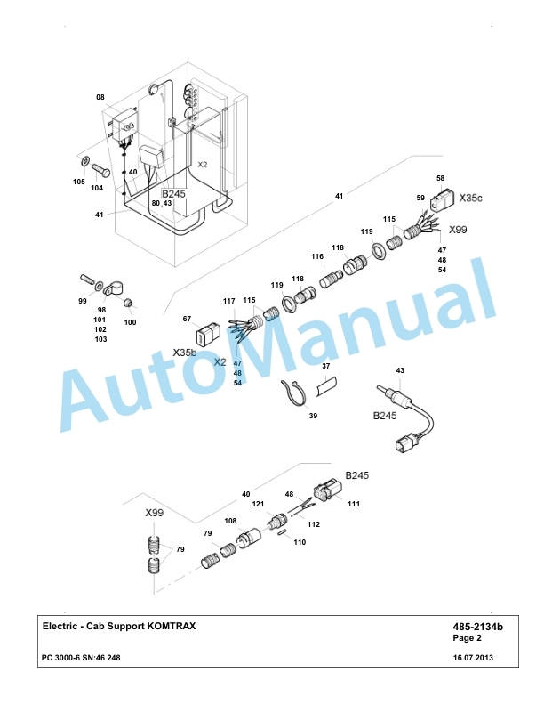 Komatsu PC3000-6 Hydraulic Mining Excavator Parts Manual G46248-3