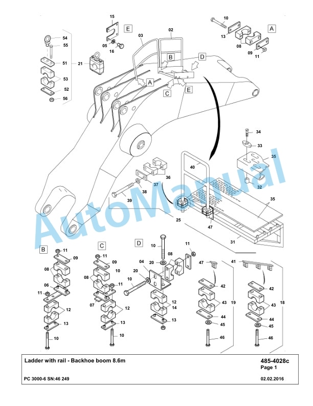Komatsu PC3000-6 Hydraulic Mining Excavator Parts Manual G46249-4