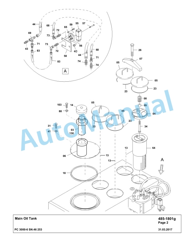 Komatsu PC3000-6 Hydraulic Mining Excavator Parts Manual G46253-2