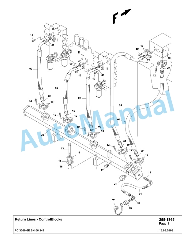 Komatsu PC3000-6E Hydraulic Mining Excavator Parts Manual G06249-2