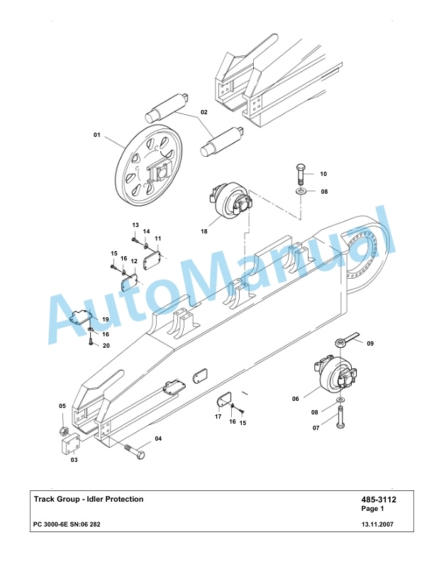Komatsu PC3000-6E Hydraulic Mining Excavator Parts Manual G06282-4