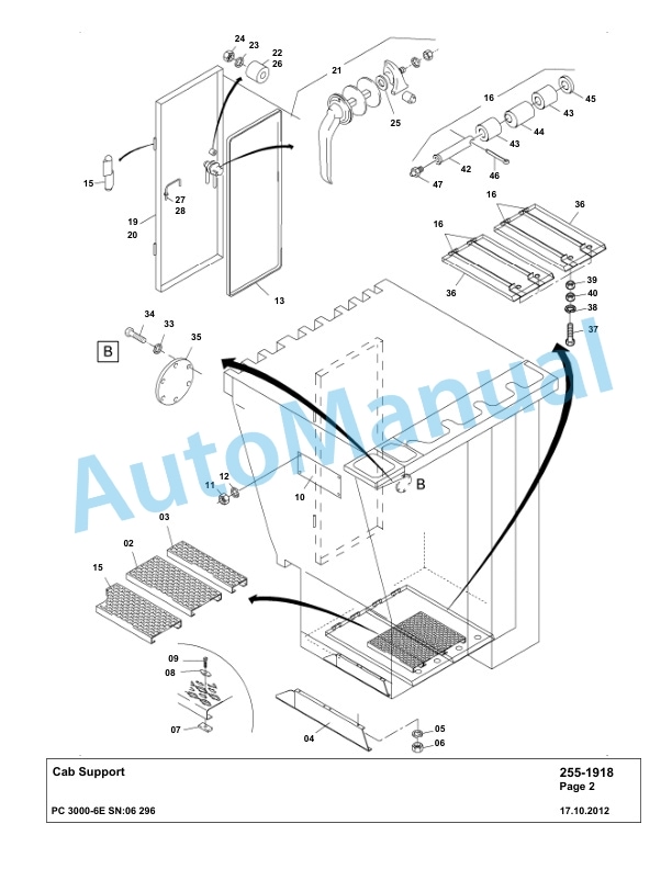 Komatsu PC3000-6E Hydraulic Mining Excavator Parts Manual G06296-2