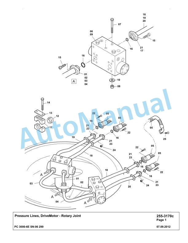 Komatsu PC3000-6E Hydraulic Mining Excavator Parts Manual G06299-3