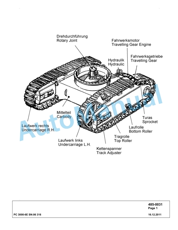 Komatsu PC3000-6E Hydraulic Mining Excavator Parts Manual G06316-3