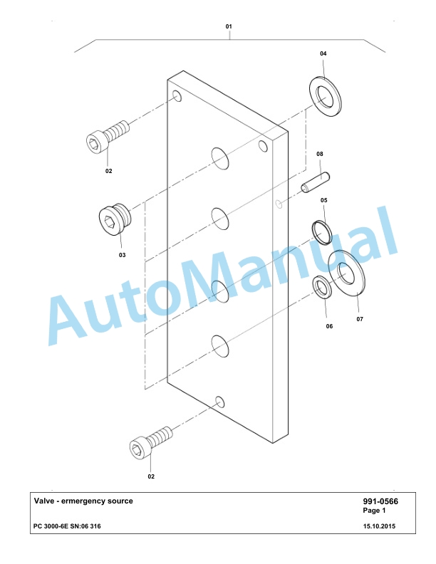 Komatsu PC3000-6E Hydraulic Mining Excavator Parts Manual G06316-5