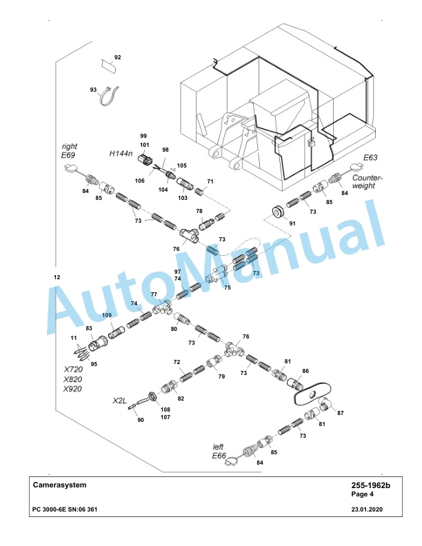 Komatsu PC3000-6E Hydraulic Mining Excavator Parts Manual G06361-2