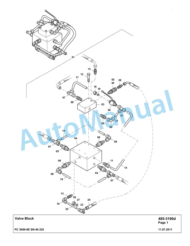 Komatsu PC3000-6E Hydraulic Mining Excavator Parts Manual G46225-4