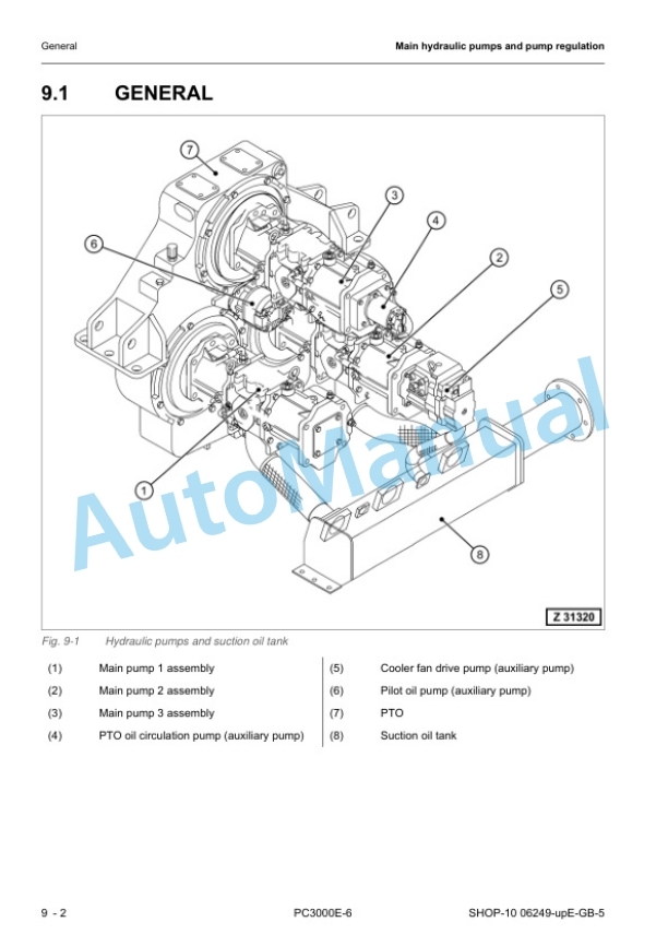 Alternative view of Komatsu PC3000E-6 Hydraulic Mining Shovel Shop Manual 06249-upE-GB-4