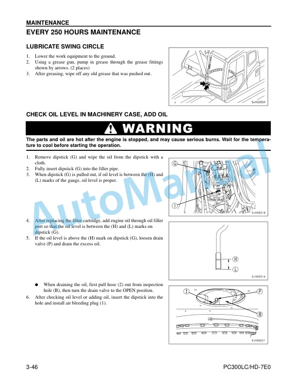 Komatsu PC300LC-7E0, PC300HD-7E0 Hydraulic Excavator Operation and Maintenance Manual CEAM016903 5 Komatsu PC300LC-7E0, PC300HD-7E0 Hydraulic Excavator Operation and Maintenance Manual CEAM016903 - Image 5