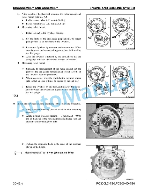 Komatsu PC300LC-7E0, PC300HD-7E0 Hydraulic Excavator Shop Manual CEBM016802 5 Komatsu PC300LC-7E0, PC300HD-7E0 Hydraulic Excavator Shop Manual CEBM016802 - Image 5