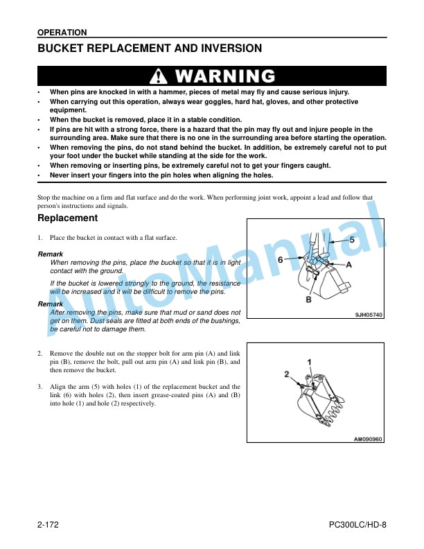 Komatsu PC300LC-8, PC300HD-8 Hydraulic Excavator Operation and Maintenance Manual CEAM005903 4 Komatsu PC300LC-8, PC300HD-8 Hydraulic Excavator Operation and Maintenance Manual CEAM005903 - Image 4