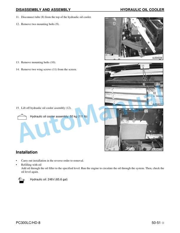 Komatsu PC300LC-8, PC300HD-8 Hydraulic Excavator Shop Manual CEBM018703 5 Komatsu PC300LC-8, PC300HD-8 Hydraulic Excavator Shop Manual CEBM018703 - Image 5
