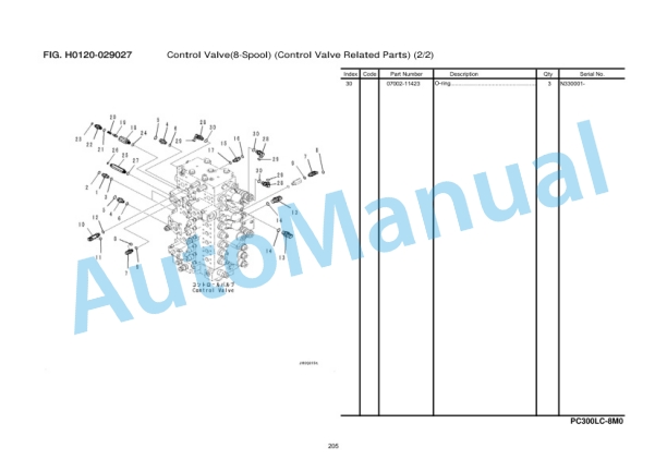 Komatsu PC300LC-8M0, SAA6D114E-3F Parts Manual FEN04125-NI-00 3 Komatsu PC300LC-8M0, SAA6D114E-3F Parts Manual FEN04125-NI-00 - Image 3