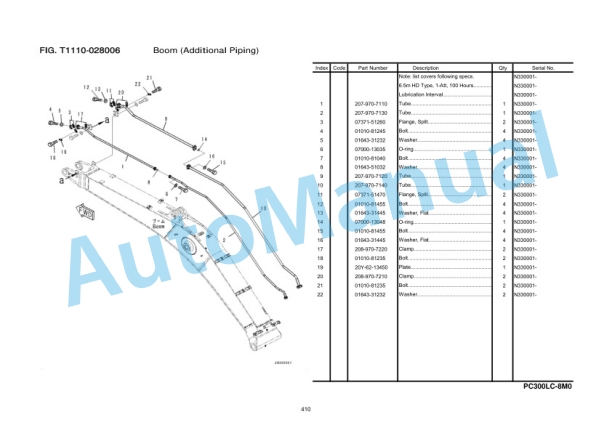 Komatsu PC300LC-8M0, SAA6D114E-3F Parts Manual FEN04125-NI-00 5 Komatsu PC300LC-8M0, SAA6D114E-3F Parts Manual FEN04125-NI-00 - Image 5
