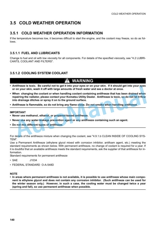 Komatsu PC30MR-2, PC35MR-2 Galeo Hydraulic Excavator Operation and Maintenance Manual WEAM006600 4 Komatsu PC30MR-2, PC35MR-2 Galeo Hydraulic Excavator Operation and Maintenance Manual WEAM006600 - Image 4