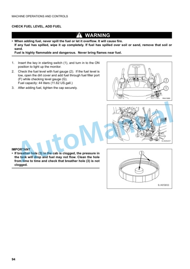 Komatsu PC30MR-2, PC35MR-2 Galeo Hydraulic Excavator Operation and Maintenance Manual WEAM006601 3 Komatsu PC30MR-2, PC35MR-2 Galeo Hydraulic Excavator Operation and Maintenance Manual WEAM006601 - Image 3