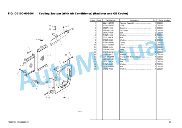 Komatsu PC30MR-3 Hydraulic Excavator Parts Manual FENC0024-03 2 Komatsu PC30MR-3 Hydraulic Excavator Parts Manual FENC0024-03 - Image 2