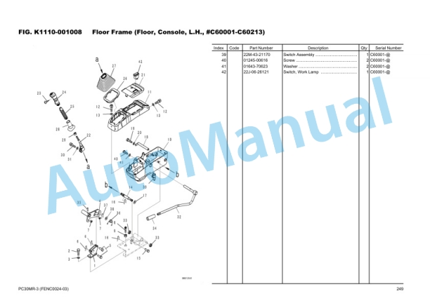 Komatsu PC30MR-3 Hydraulic Excavator Parts Manual FENC0024-03 4 Komatsu PC30MR-3 Hydraulic Excavator Parts Manual FENC0024-03 - Image 4