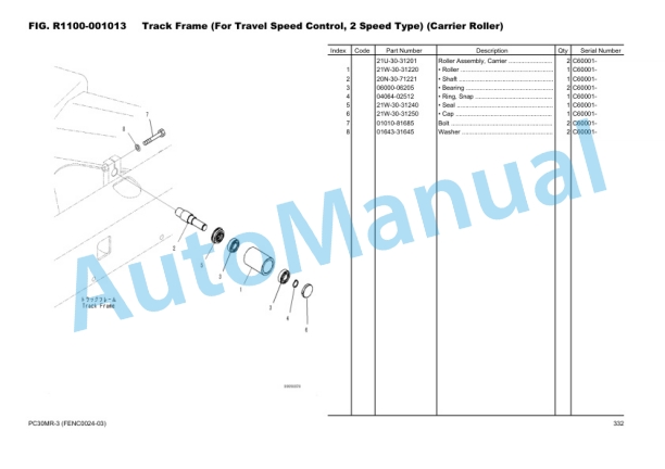 Komatsu PC30MR-3 Hydraulic Excavator Parts Manual FENC0024-03 5 Komatsu PC30MR-3 Hydraulic Excavator Parts Manual FENC0024-03 - Image 5