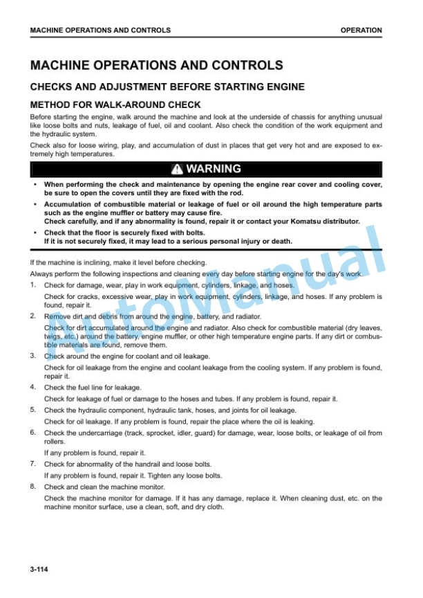 Komatsu PC30MR-5, PC35MR-5 Compact Hydraulic Excavator Operation and Maintenance Manual TEN00838-03 3 Komatsu PC30MR-5, PC35MR-5 Compact Hydraulic Excavator Operation and Maintenance Manual TEN00838-03 - Image 3