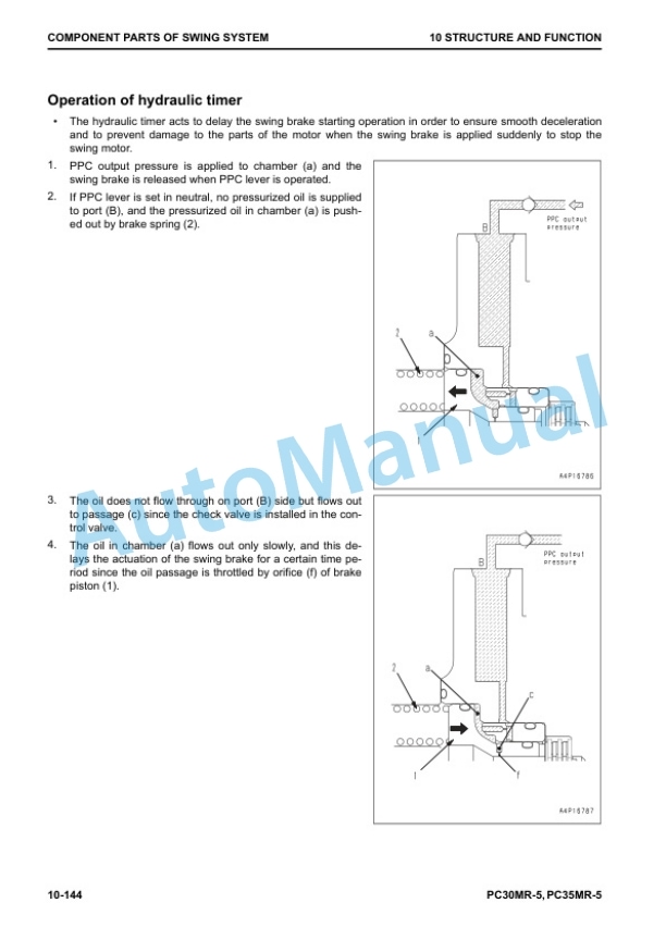 Alternative view of Komatsu PC30MR-5, PC35MR-5 Compact Hydraulic Excavator Shop Manual SEN06591-05