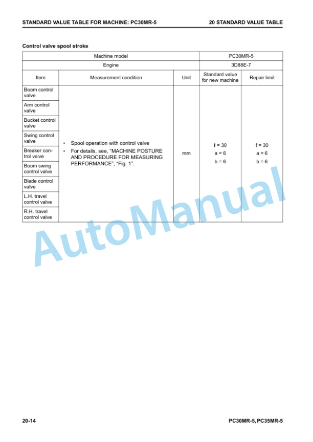 Alternative view of Komatsu PC30MR-5, PC35MR-5 Compact Hydraulic Excavator Shop Manual SEN06591-07