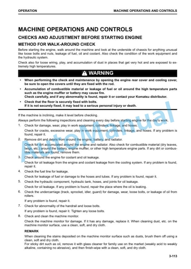 Komatsu PC30MR-5, PC35MR-5 Hydraulic Excavator Operation and Maintenance Manual TEN00732-04 3 Komatsu PC30MR-5, PC35MR-5 Hydraulic Excavator Operation and Maintenance Manual TEN00732-04 - Image 3