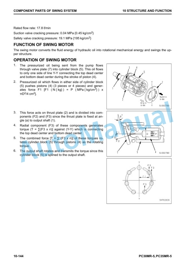 Alternative view of Komatsu PC30MR-5, PC35MR-5 Hydraulic Excavator Shop Manual WENBM00080