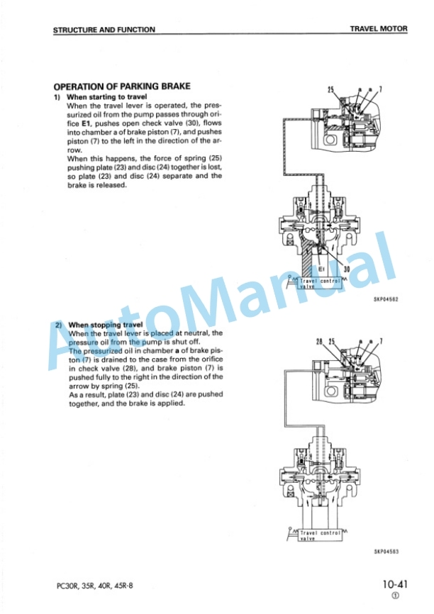Alternative view of Komatsu PC30R-8, PC35R-8, PC40R-8, PC45R-8 Hydraulic Excavator Shop Manual SEBM012603