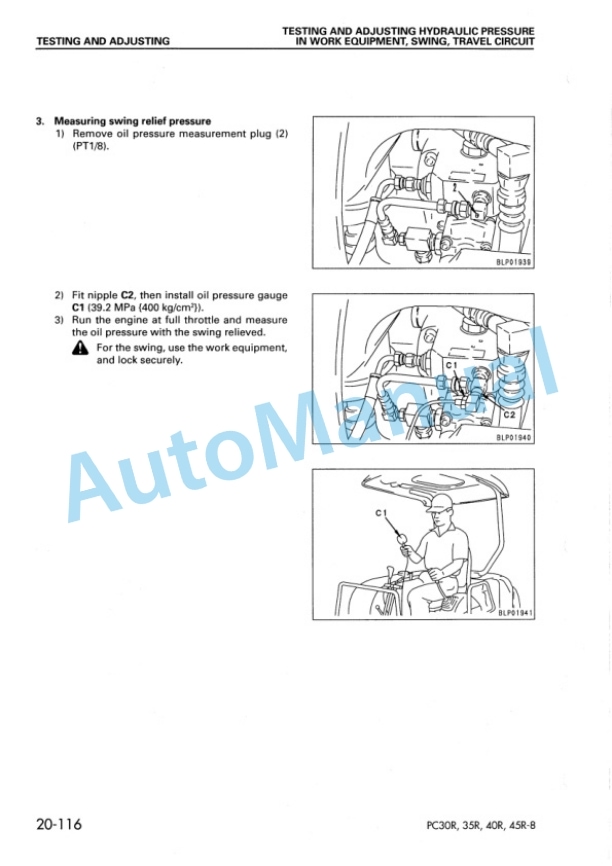 Komatsu PC30R-8, PC35R-8, PC40R-8, PC45R-8 Hydraulic Excavator Shop Manual SEBM012603 3 Komatsu PC30R-8, PC35R-8, PC40R-8, PC45R-8 Hydraulic Excavator Shop Manual SEBM012603 - Image 3