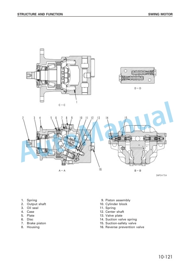 Alternative view of Komatsu PC340-6K, PC340LC-6K, PC340NLC-6K Hydraulic Excavator Shop Manual UEBM000901