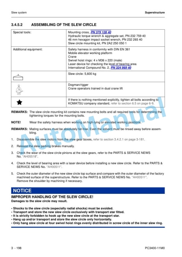 Komatsu PC3400-11M0 Hydraulic Excavator Shop Manual SEN06694-01 5 Komatsu PC3400-11M0 Hydraulic Excavator Shop Manual SEN06694-01 - Image 5