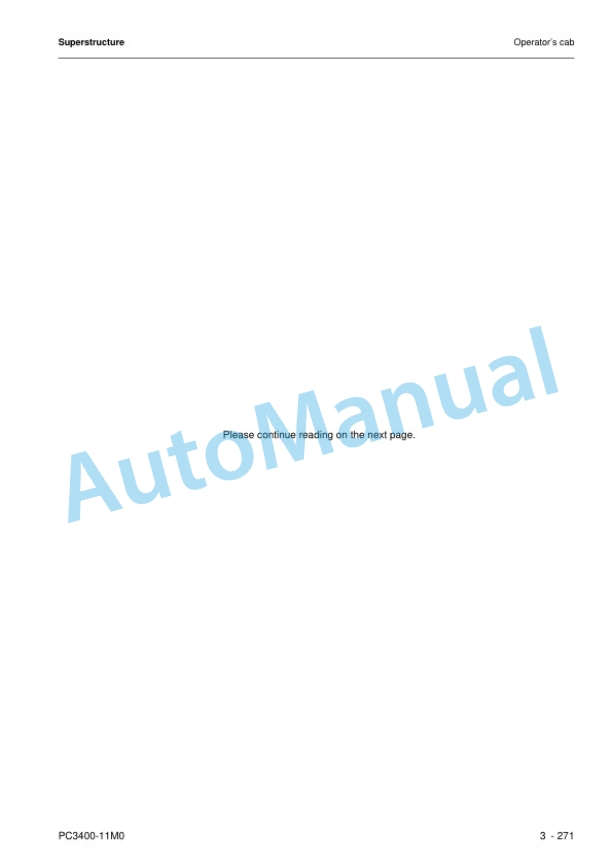 Komatsu PC3400-11M0 Hydraulic Mining Shovel Shop Manual SEN06694-03 5 Komatsu PC3400-11M0 Hydraulic Mining Shovel Shop Manual SEN06694-03 - Image 5