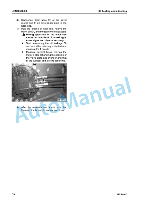 Komatsu PC340LC-7, PC340NLC-7 Galeo Hydraulic Excavator Shop Manual UEN00262-00 3 Komatsu PC340LC-7, PC340NLC-7 Galeo Hydraulic Excavator Shop Manual UEN00262-00 - Image 3