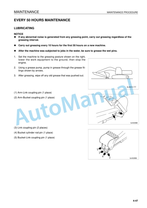 Komatsu PC340LC-7E0, PC340NLC-7E0 Hydraulic Excavator Operation and Maintenance Manual UEAM004802 4 Komatsu PC340LC-7E0, PC340NLC-7E0 Hydraulic Excavator Operation and Maintenance Manual UEAM004802 - Image 4