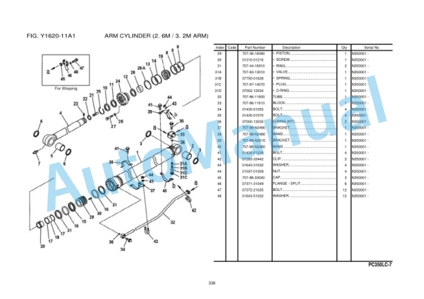 Komatsu PC350LC-7 Parts Manual FEN1608-00-NI00 5 Komatsu PC350LC-7 Parts Manual FEN1608-00-NI00 - Image 5
