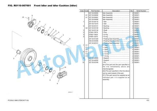 Komatsu PC350LC-8M0 Hydraulic Excavator Parts Manual FENC0077-00 5 Komatsu PC350LC-8M0 Hydraulic Excavator Parts Manual FENC0077-00 - Image 5