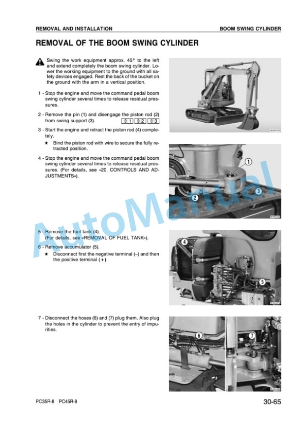 Komatsu PC35MR-8, PC45MR-8 Hydraulic Excavator Shop Manual WEBM000301 5 Komatsu PC35MR-8, PC45MR-8 Hydraulic Excavator Shop Manual WEBM000301 - Image 5